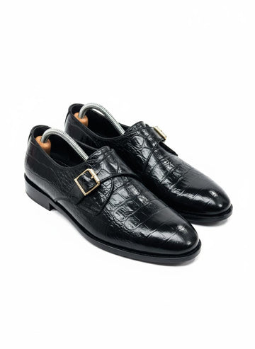 BLACL CROCODILE SIDE BUKLE